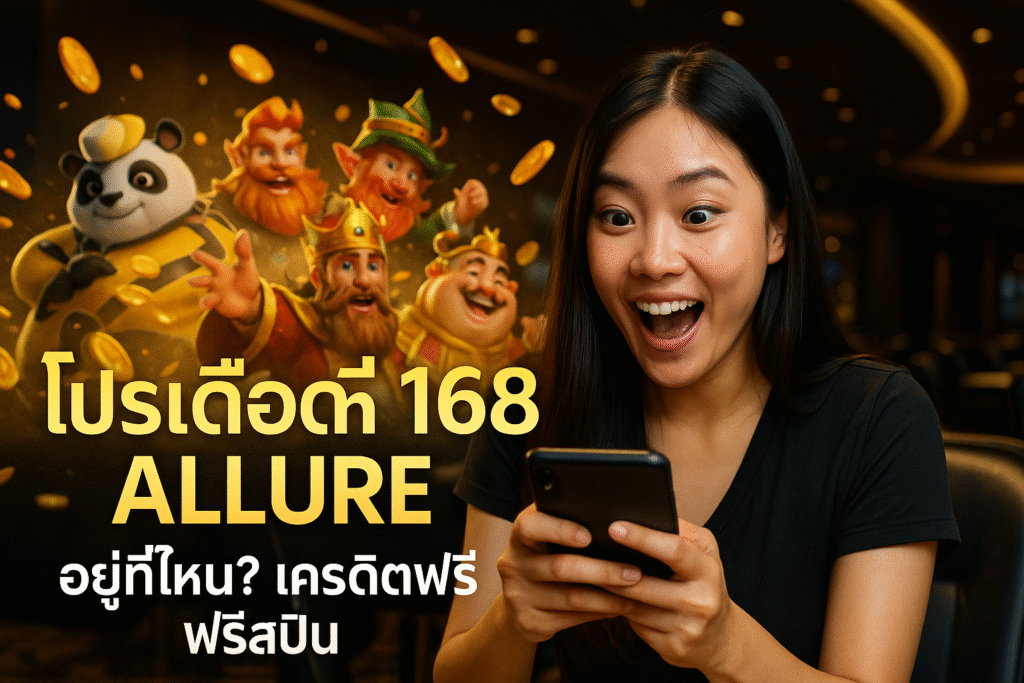โปรเดือดที่ 168 ALLURE อยู่ที่ไหน? เครดิตฟรี ฟรีสปิน