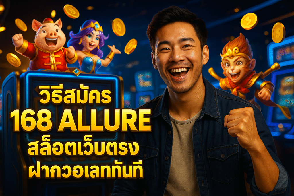 วิธีสมัคร 168 ALLURE สล็อตเว็บตรง ฝากวอเลททันที