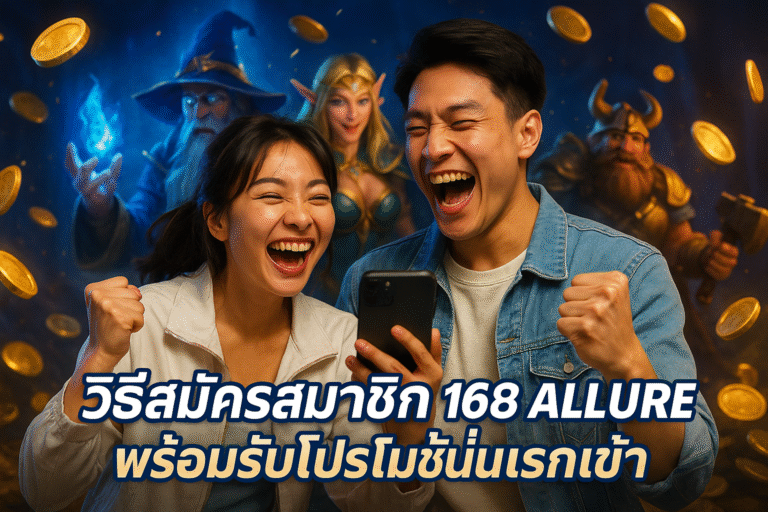 วิธีสมัครสมาชิก 168 ALLURE พร้อมรับโปรโมชั่นแรกเข้า